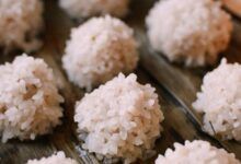 Bolas de arroz pegajosas de perlas chinas, thewoksoff.com