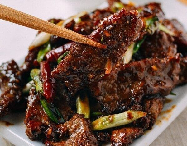 Receta de carne mongol, una