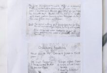 Receta original manuscrita de cuadrados de arándanos, thewoksoff.com