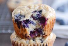 Muffins saludables de yogur, avena y arándanos {¡o muffins de chocolate!  }