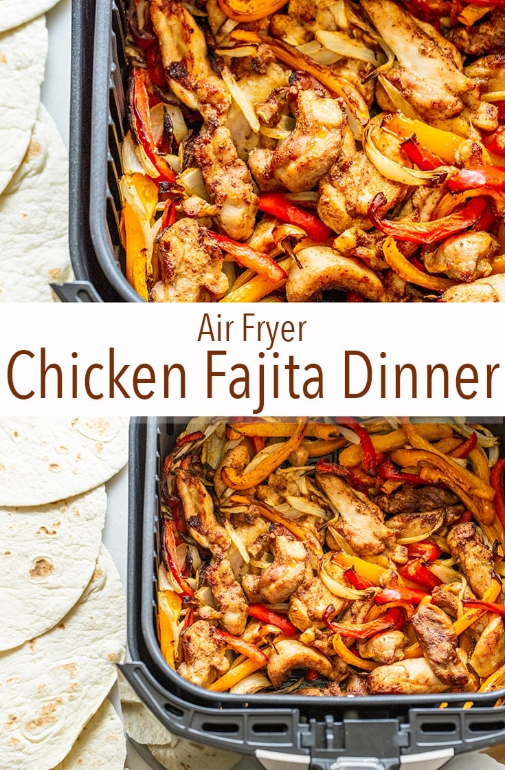 Fajitas de pollo con freidora